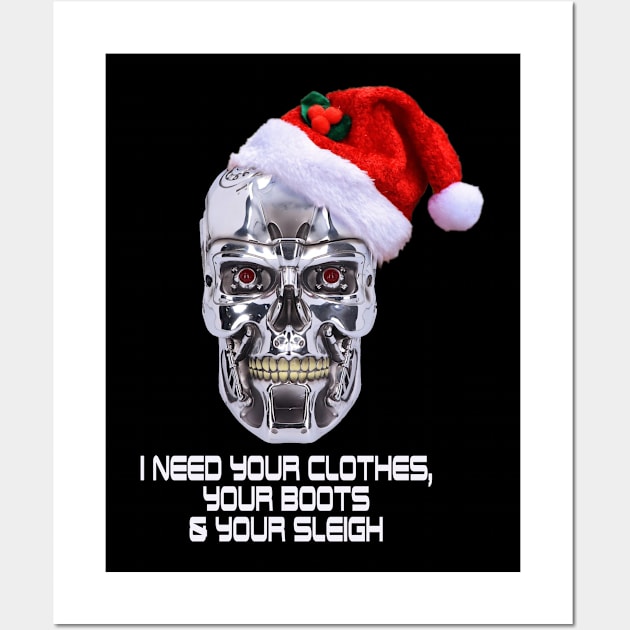 Christmas Santa Cyborg with Hat Wall Art by Ireland